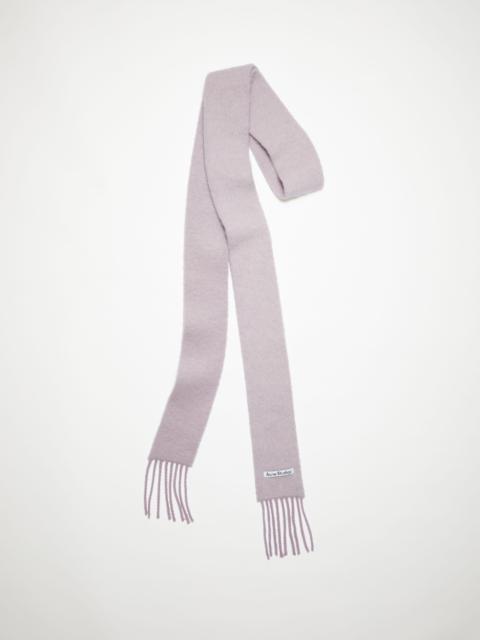 Acne Studios Wool-alpaca fringe scarf - Skinny - Dusty lilac