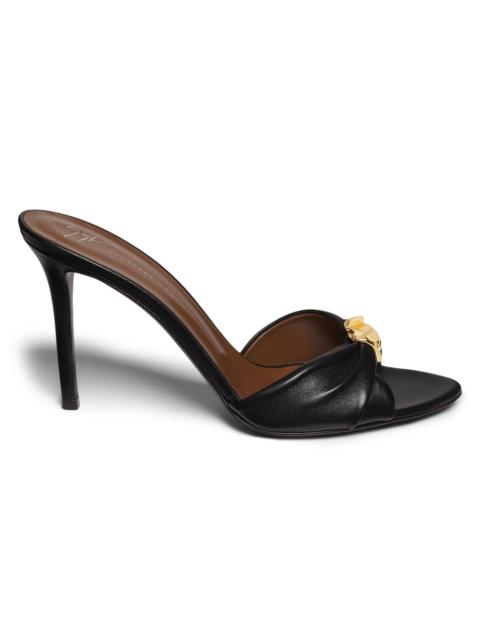 Giuseppe Zanotti Women's Clandestino 90MM Leather Mules - Nero Oro