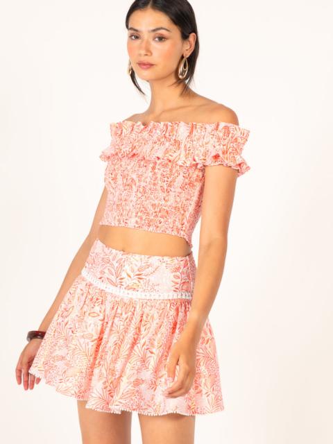 Poupette St Barth Mini Skirt Angele - Orange Palmarosa