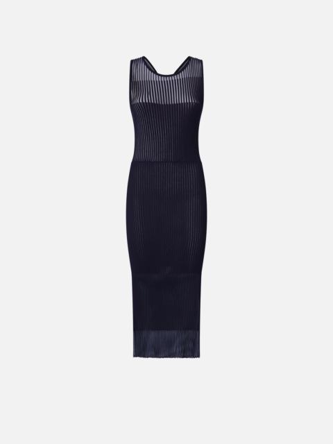FITTED MIDI DRESS WITH TRANSPARENT RIBS