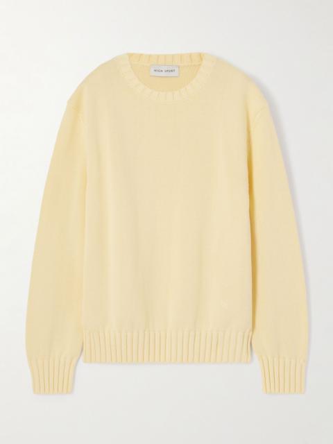 HIGH SPORT Jordan cotton sweater Pastel yellow