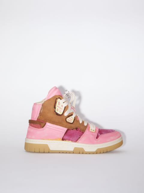 Acne Studios High top leather sneakers - Pink/beige