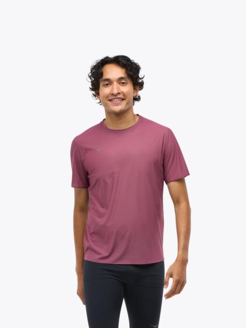 HOKA Men's Airolite Run Short Sleeve Shirt in Dried Fig