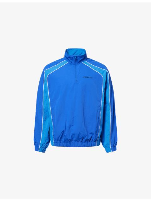 AWAKE NY Quarter Zip High-Neck Woven Track Jacket