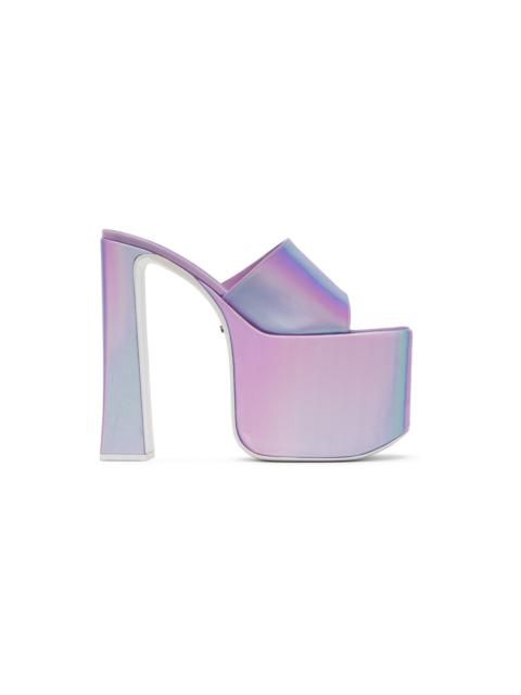 Purple Holographics Heeled Sandals