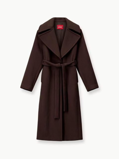 STAUD STAUD CARVER COAT DARK CHOCOLATE