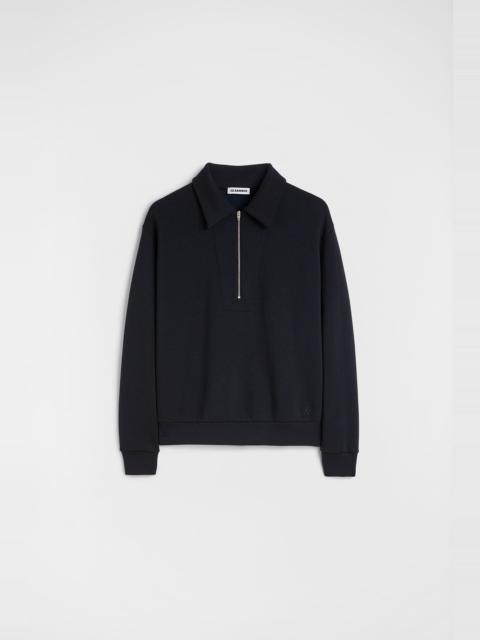 Jil Sander Cotton Blend Polo Sweatshirt