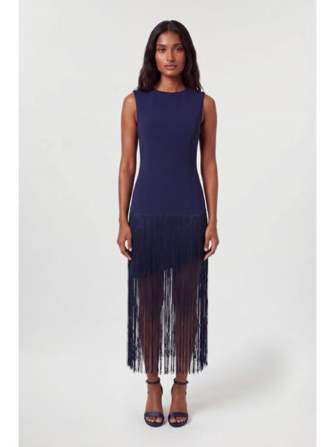 KAREN MILLEN Figure Form Bandage Tassel Hem Knitted Dress