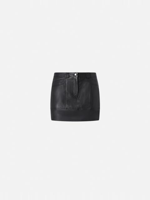 PINKO LEATHER MINI SKIRT WITH POCKETS