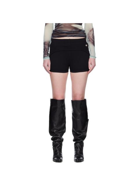 Jean Paul Gaultier Black 'The Garter Mini' Shorts