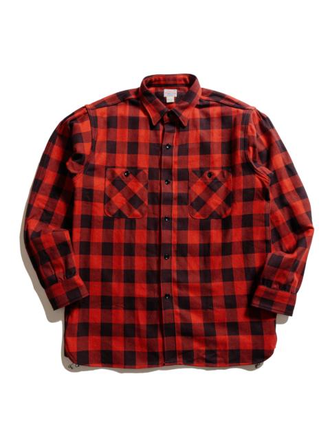 The Real McCoys MS24102 8HU Twisted-Yarn Buffalo Check Flannel Shirt Red/Black