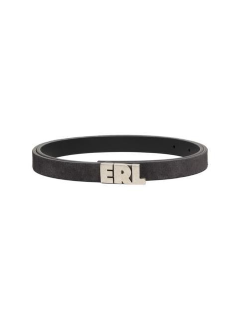 ERL Gray 'ERL' Leather Belt