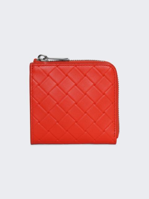 Bottega Veneta Mini Wallet Cherry Tomato Silver