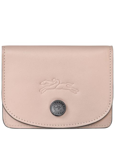 Le Pliage Xtra Card holder Nude - Leather