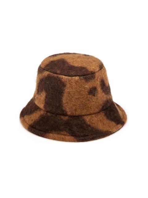 abstract-pattern print bucket hat