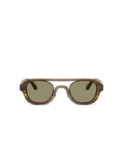 GIORGIO ARMANI geometric-frame sunglasses