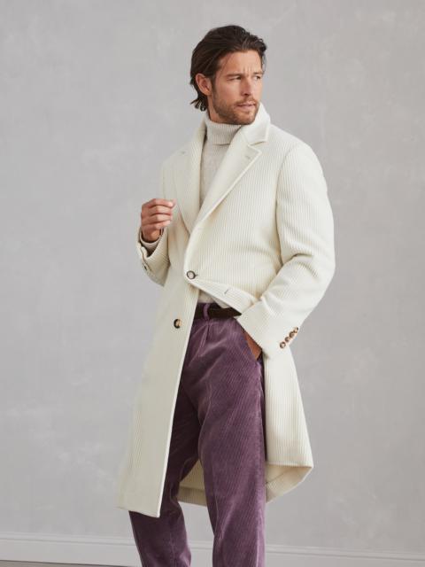 Cashmere wide wale corduroy coat