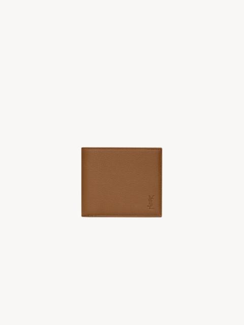 SAINT LAURENT CASSANDRE SHADOW SAINT LAURENT EAST/WEST WALLET IN GRAINED LEATHER