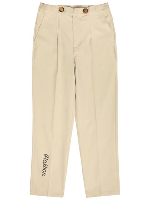 malbon Malbon Oliver Logo-embroidered Stretch-crepe Trousers