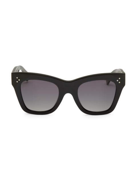 CELINE Women's 50MM Square Cat-Eye Sunglasses - Black