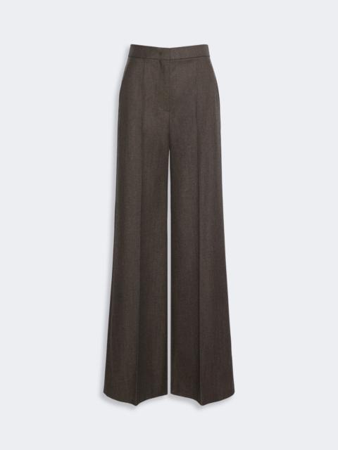 Max Mara CAMPO Denim-look wool trousers - BLACK