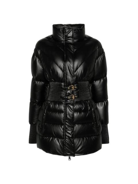 Baroque-buckle padded jacket