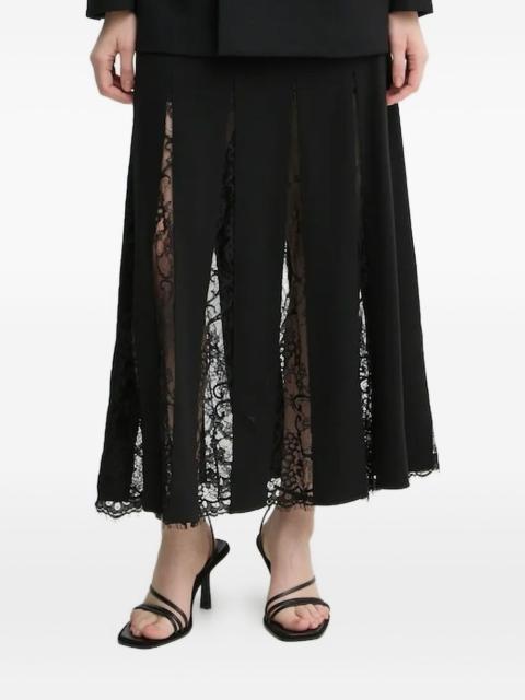 A.L.C. lace-insert midi skirt