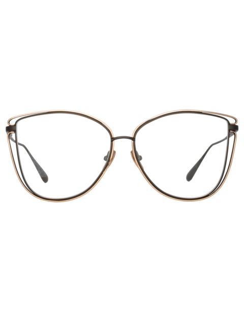 DINAH CAT EYE OPTICAL FRAME IN MATT NICKEL