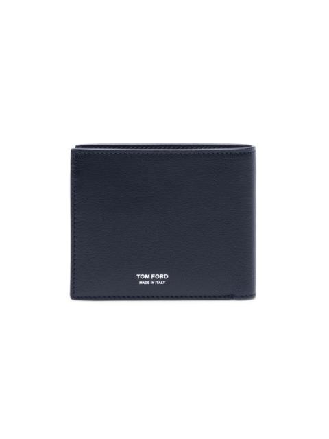 TOM FORD Men's Elongated T-Line Leather Bifold Wallet - Navy