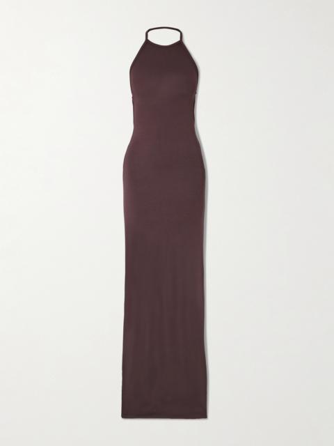 ÉTERNE Vivian Stretch-modal Jersey Halterneck Maxi Dress