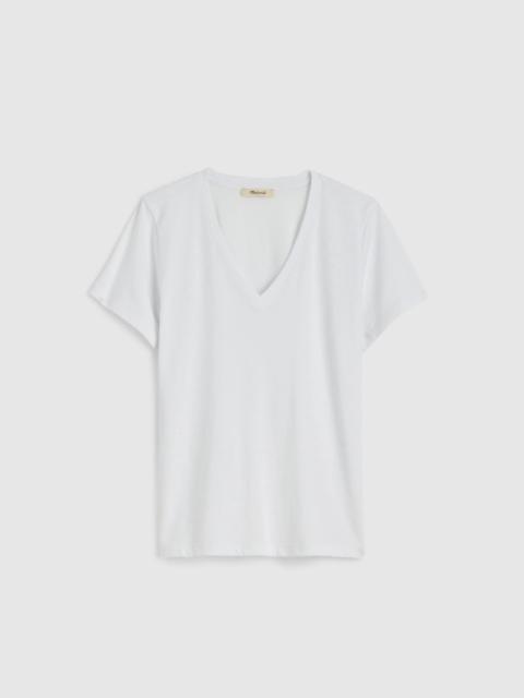 Madewell The Easy Crop V-Neck Tee in Soft Slub