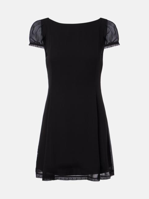 POSSE Priscilla lace-trimmed silk minidress