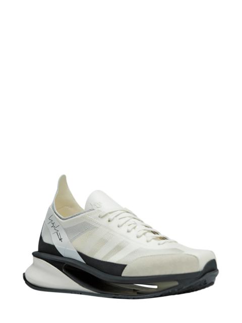 Y-3 S-Gendo Run Running Shoe in Off White/Cream White/Black