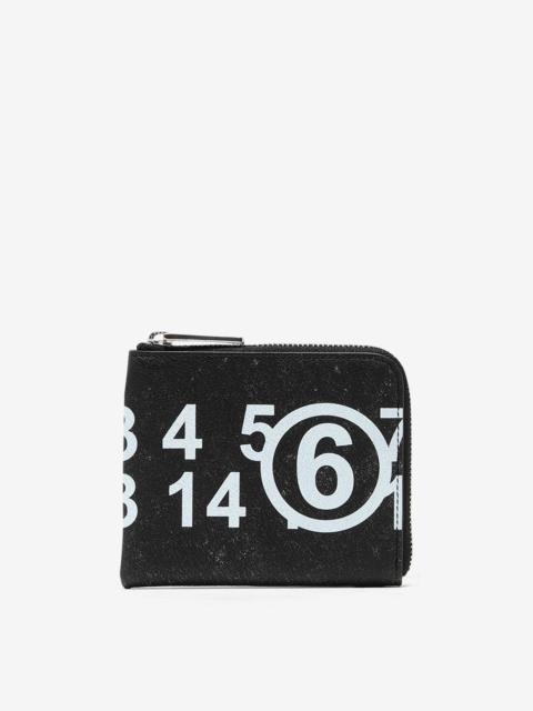 MM6 Maison Margiela Logo zip-around small wallet