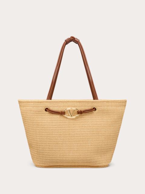 VALENTINO GARAVANI ESCAPE LARGE RAFFIA SHOPPING BAG