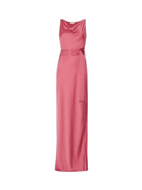 LAPOINTE Satin Bias Belted Gown