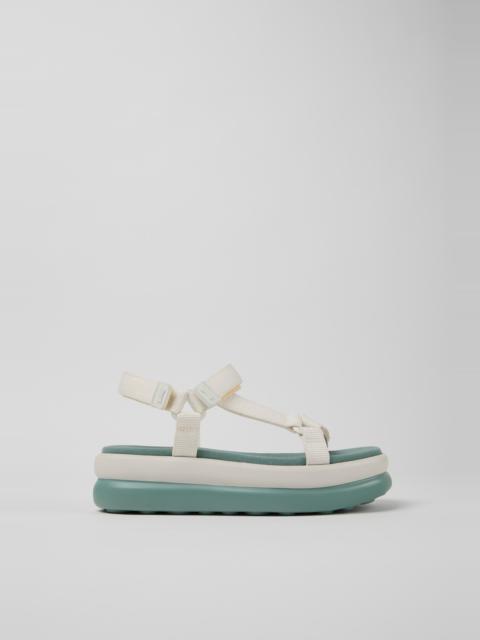 CAMPER Pelotas Flota Up White Recycled PET Sandals for Women.