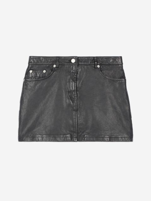 The Kooples SHORT BLACK LEATHER SKIRT