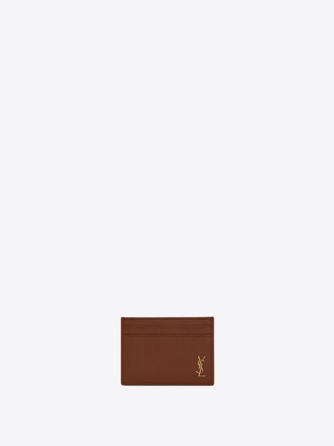 tiny cassandre credit card case in grained leather