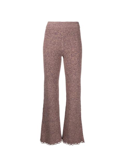 ULLA JOHNSON knitted flared trousers