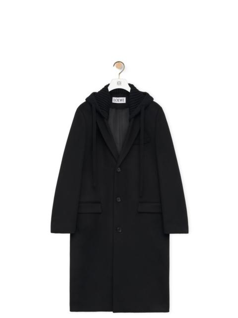 Loewe Hooded coat in wool and cashmere