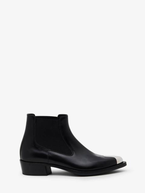 Alexander McQueen Men's Punk Chelsea Boot in Black