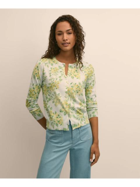 Brooks Brothers Cotton Floral Cardigan
