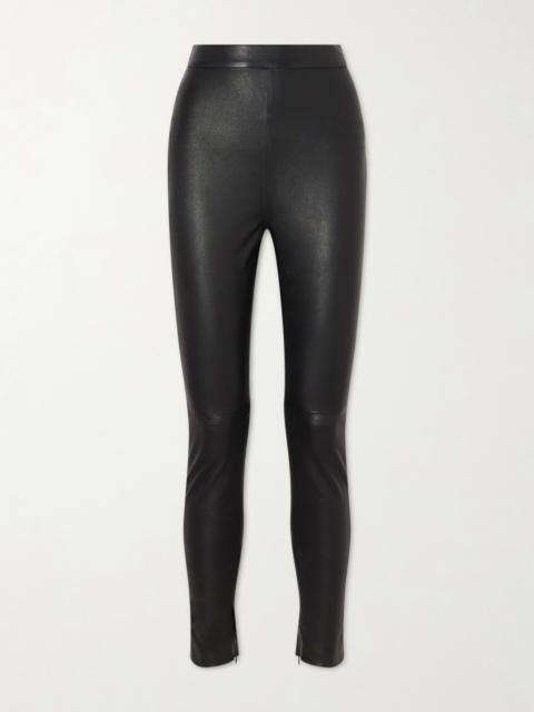 Balmain Leather Straight-leg Pants