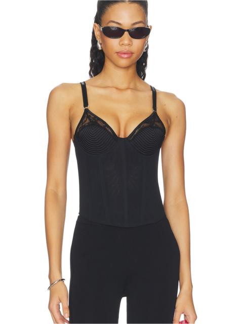 Fleur du Mal Topstitch Bebe Bra Bustier Top