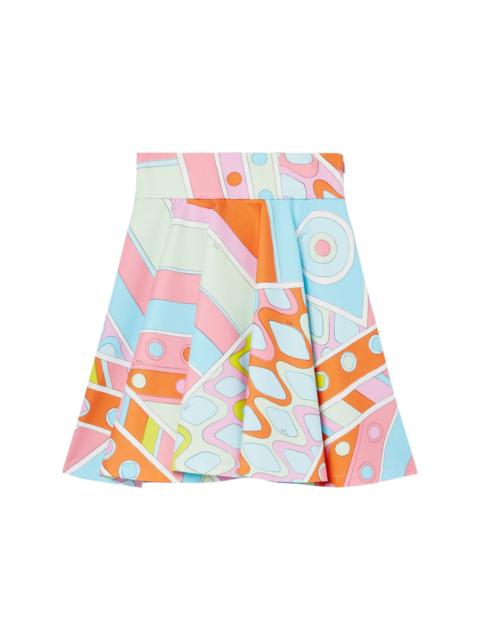 Vivara print cotton miniskirt