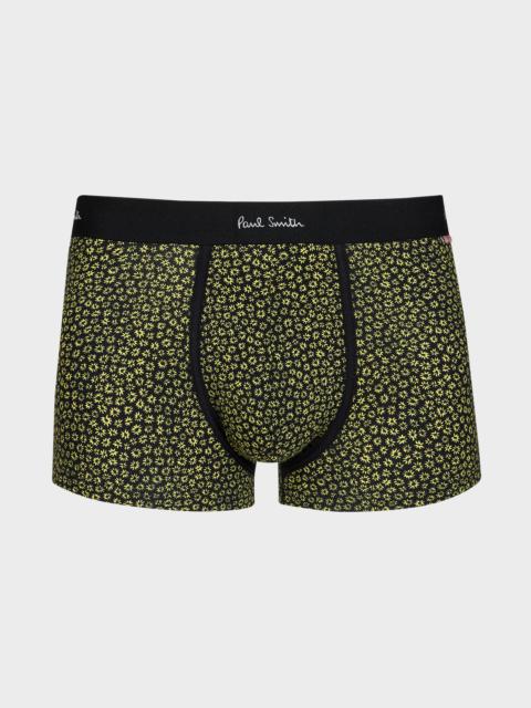 Paul Smith Black And Yellow 'Daisies' Boxer Briefs