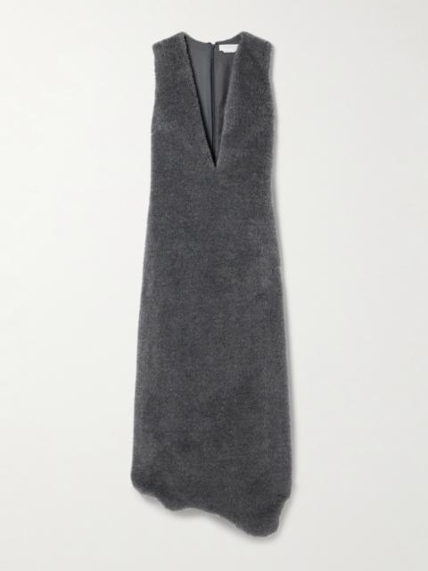 GABRIELA HEARST Orstone Asymmetric Wool, Silk And Cashmere-blend Maxi Dress