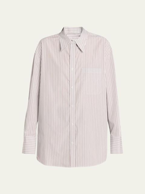 TWP Big Joe Striped Cotton Button-Front Shirt