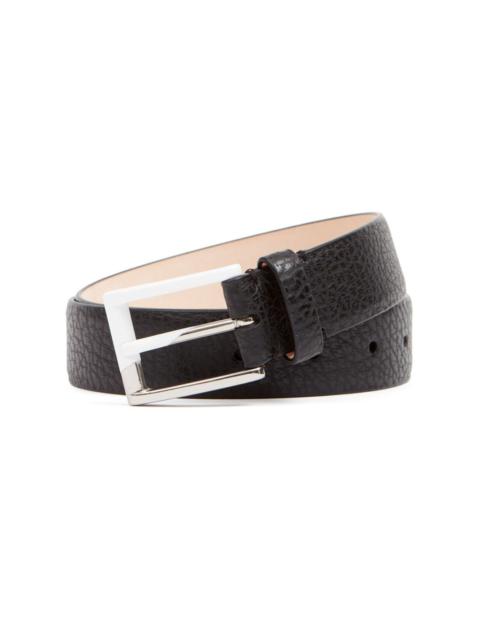 grained-texture leather belt